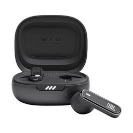 JBL LIVE FLEX Auriculares True Wireless Inalámbricos Bluetooth 5.3 con Reducción Activa de Ruido ANC y Estuche de Carga, Resistente al Agua IP54, Negro