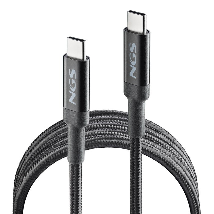 NGS Cable USB-C a USB-C KNOT 100W-2 Negro 2m NGS Cable USB-C a USB-C KNOT 100W-2 Negro 2m