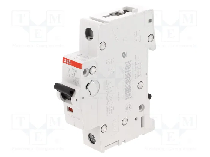 ABB Interruptor magnetotérmico S200 1A 1P 6kA ABB Interruptor magnetotérmico S200 1A 1P 6kA