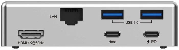 Rapoo UCS-5001 Soporte de mesa para portátil con docking USB-C, color plata Rapoo UCS-5001 Soporte de mesa para portátil con docking USB-C, color plata