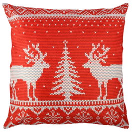 Aberto Design Cojín A11846 43x43cm, 50% Algodón / 50% Poliéster, Relleno de Silicona, Lavable