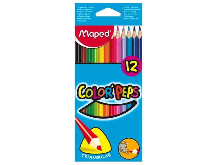 Maped Color'Peps Star Lápices de Colores Surtidos con Estuche de 12 Unidades Maped Color'Peps Star Lápices de Colores Surtidos con Estuche de 12 Unidades
