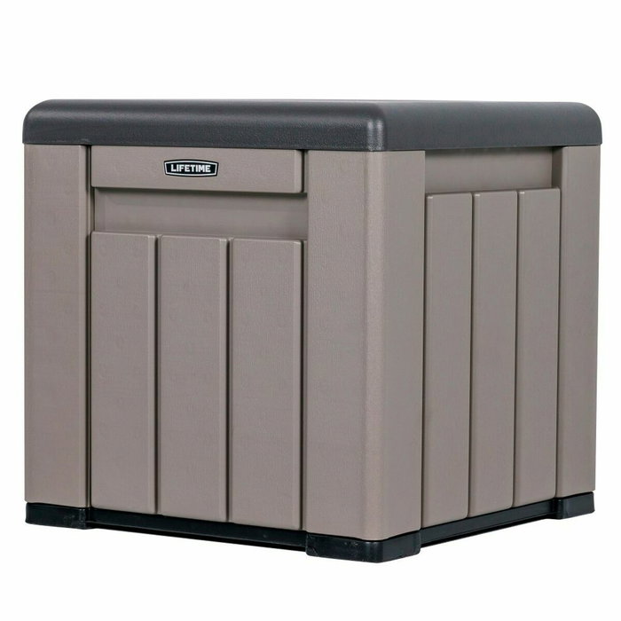 Color Baby Lifetime Cubo de Almacenamiento Gris con Puertas y Techo Abatibles 51,2x51,2x50,8 cm