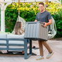 Color Baby Lifetime Cubo de Almacenamiento Gris con Puertas y Techo Abatibles 51,2x51,2x50,8 cm