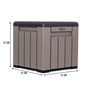 Lifetime Cubo Almacenamiento Gris con Puertas y Techo Abatibles 51,2x51,2x50,8 cm