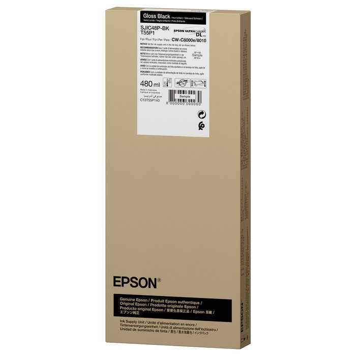 Epson SJIC48P-BK Cartucho de Tinta Original Negro 480 ml