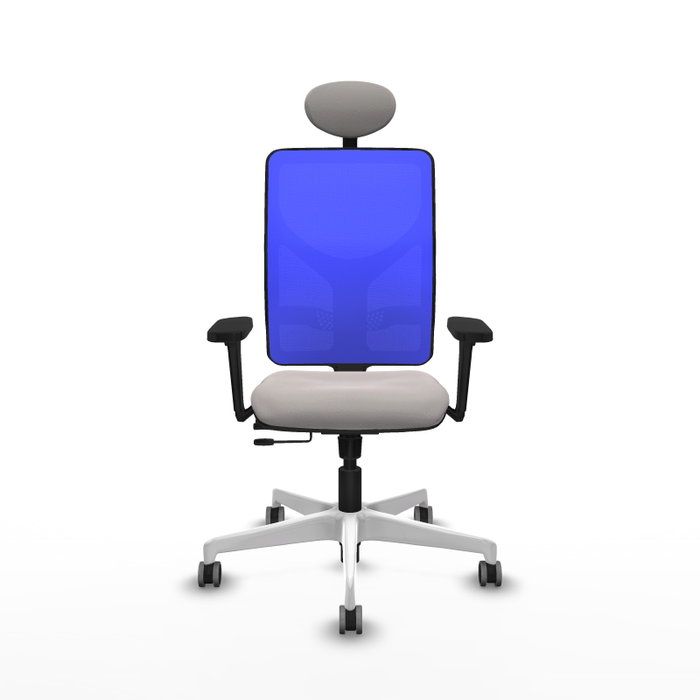 PIQUERAS Y CRESPO Silla de oficina Motilla con mecanismo Sincro/Traslack, Blanco y Azul PIQUERAS Y CRESPO Silla de oficina Motilla con mecanismo Sincro/Traslack, Blanco y Azul