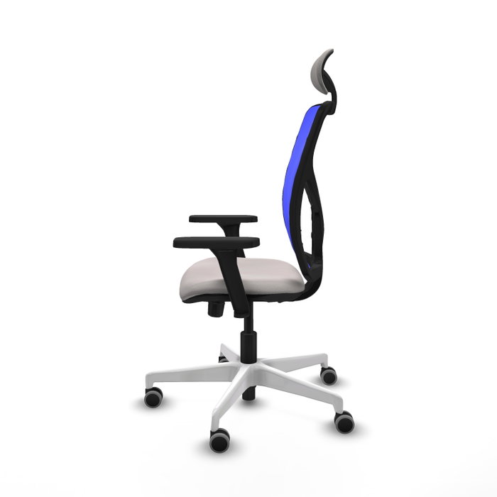 PIQUERAS Y CRESPO Silla de oficina Motilla con mecanismo Sincro/Traslack, Blanco y Azul PIQUERAS Y CRESPO Silla de oficina Motilla con mecanismo Sincro/Traslack, Blanco y Azul