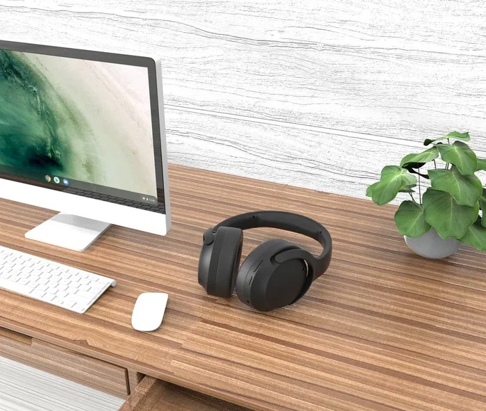 Gembird BHP-ANC-01 Auriculares Diadema Bluetooth con Cancelación Activa de Ruido (ANC) - Hasta 10h Autonomía, Conexión Alámbrica e Inalámbrica, Negro