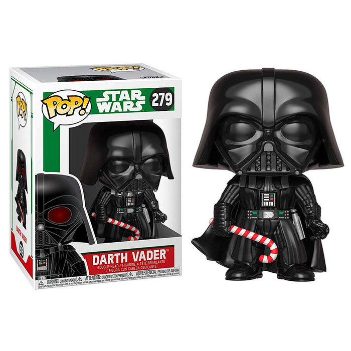 Funko Figura POP Star Wars Holiday Darth Vader Vinilo 8cm Caja Regalo