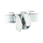EFB Elektronik Soporte de módulo Keystone 1 puerto ET-25186.V2 para riel DIN Blanco