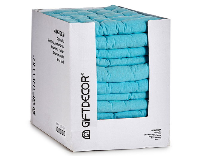 GIFTDECOR Cojín Silla Liso Azul GIFTDECOR Cojín Silla Liso Azul