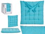 GIFTDECOR Cojín Silla Liso Azul