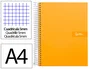 Liderpapel Cuaderno espiral Micro Crafty A4 120h 90gr cuadro 5mm naranja