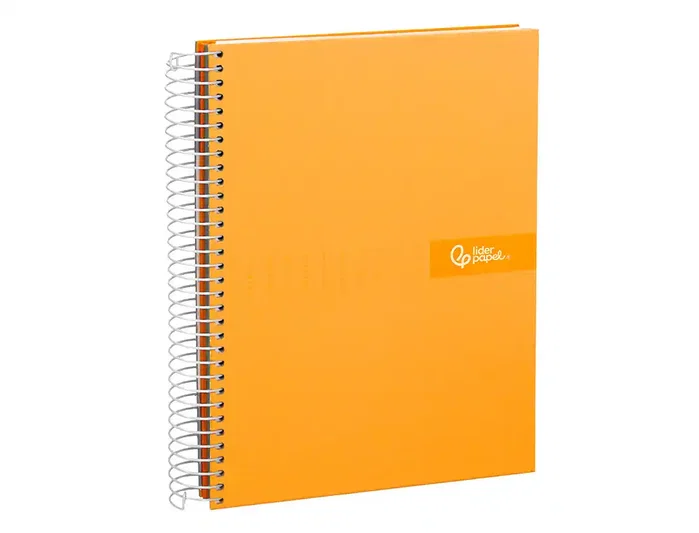 Liderpapel Cuaderno espiral Micro Crafty A4 120h 90gr cuadro 5mm naranja