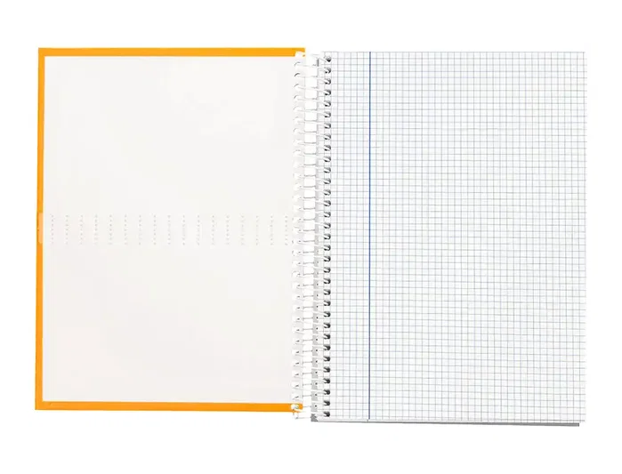 Liderpapel Cuaderno espiral Micro Crafty A4 120h 90gr cuadro 5mm naranja