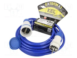 KEL Prolongador de alimentación H07BQ-F 3G2,5mm2 10m azul