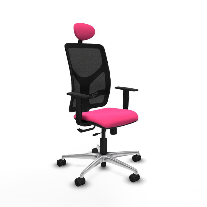 PIQUERAS Y CRESPO Silla de oficina Motilla Rosa y Negro PIQUERAS Y CRESPO Silla de oficina Motilla Rosa y Negro