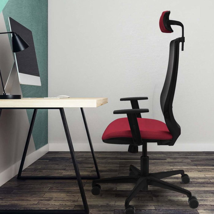 PIQUERAS Y CRESPO Silla de oficina Mardos con Mecanismo Sincro Verde Oliva y Negro