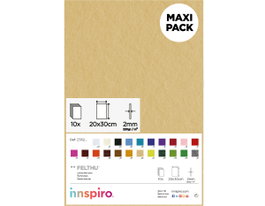 Innspiro Fieltro Acrílico Beige Láminas 20x30cm x 2mm
