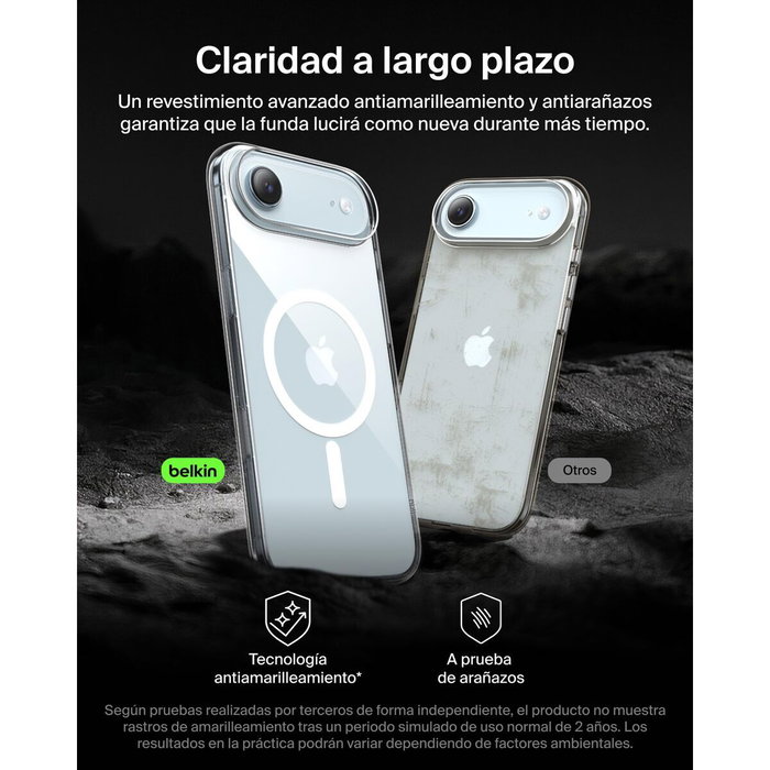 Belkin SheerForce Clear Case para iPhone Air, Transparente