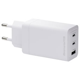 dbramante1928 CI65EUBL7232 Cargador USB-C 65W con 2 Puertos USB-C y 1 USB Blanco