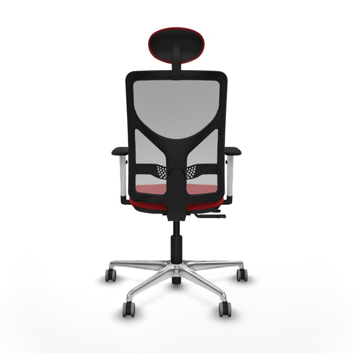 PIQUERAS Y CRESPO Silla de oficina Motilla Rojo/Gris con mecanismo Sincro/Traslack
