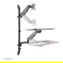 Neomounts WL90-325BL1 Soporte de Pared Móvil para Monitor 17-32", 9 kg, Resorte de Gas, Rotación 360°, Inclinación, Negro - Soporte de Trabajo de Pie/Sentado