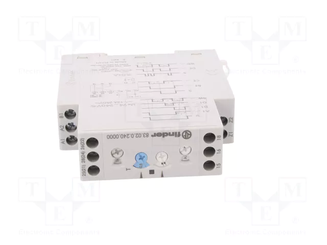 FINDER Relé de tiempo Serie 83 DPDT 24-240V AC/DC FINDER Relé de tiempo Serie 83 DPDT 24-240V AC/DC