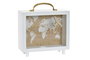 DKD Home Decor Hucha Travel Loft Blanco MDF y Metal 7 x 18 x 20 cm (2 Unidades)