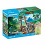 Playmobil 71819 Brachiosaurus, Exploradores y Aerodeslizador