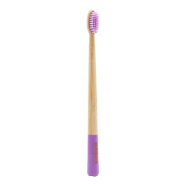 MINIMA ORGANICS Cepillo De Bambu Lila Dureza Media Ecológico