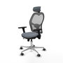 PIQUERAS Y CRESPO Silla de oficina Jorquera Gris con mecanismo Sincro/Traslack
