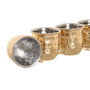 DKD Home Decor Set de 4 Vasos de Chupito Dorados de Acero Inoxidable 60 ml