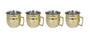 DKD Home Decor Mug Loft Dorado 15 x 6 x 5 cm Set de 4 Piezas Chupito Moscow Mule 60ml
