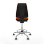 PIQUERAS Y CRESPO Taburete Elche CP Bali naranja base cromada