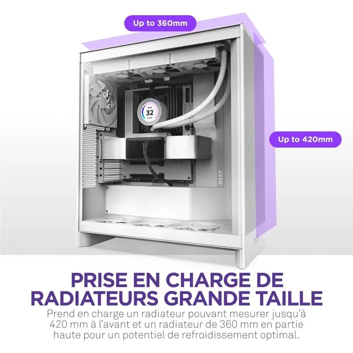 NZXT CM-H72FW-01 Caja Semitorre H7 Flow Blanco