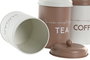 DKD Home Decor Set de 3 Botes Metálicos Beige y Terracota