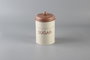 DKD Home Decor Set de 3 Botes Metálicos Beige y Terracota