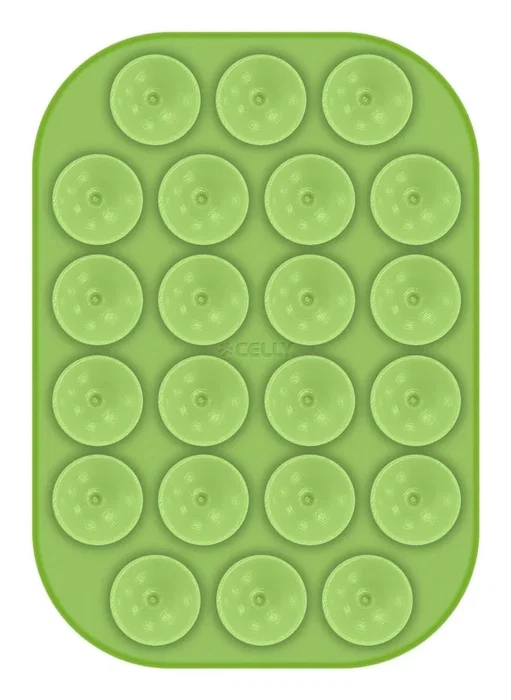 Celly FIXSQUARE Soporte con Ventosa Universal de Silicona, Verde