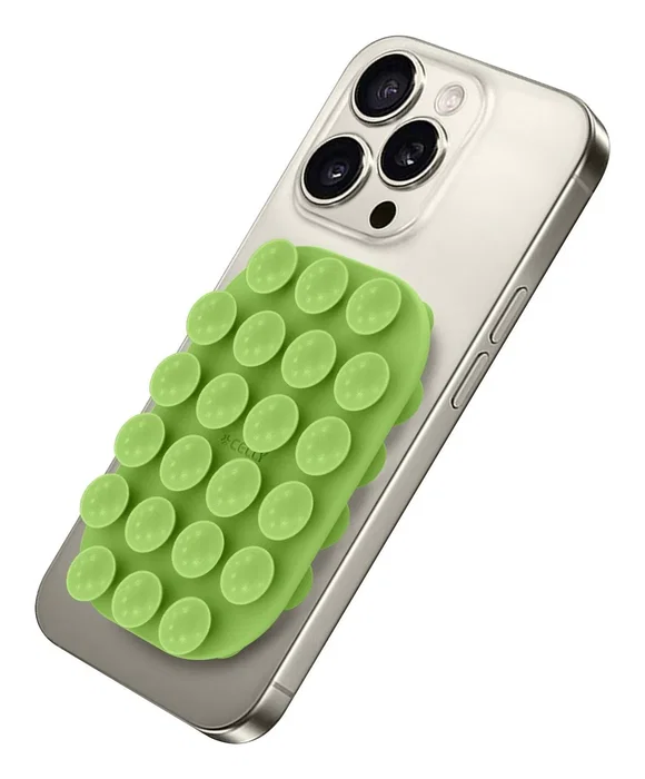 Celly FIXSQUARE Soporte con Ventosa Universal de Silicona, Verde