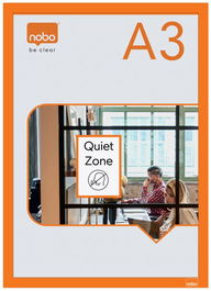 Nobo Marco Porta Anuncios Magnético Autoadhesivo DIN A3 Naranja Pack 2 Unidades