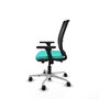 PIQUERAS Y CRESPO Silla de oficina Haches con mecanismo Sincro/Traslack, Turquesa y Negro