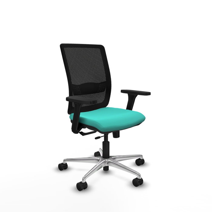 PIQUERAS Y CRESPO Silla de oficina Haches con mecanismo Sincro/Traslack, Turquesa y Negro PIQUERAS Y CRESPO Silla de oficina Haches con mecanismo Sincro/Traslack, Turquesa y Negro