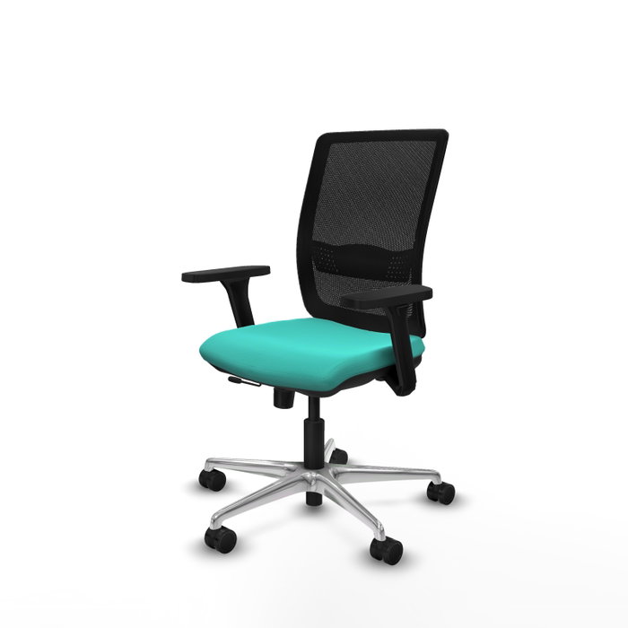 PIQUERAS Y CRESPO Silla de oficina Haches con mecanismo Sincro/Traslack, Turquesa y Negro PIQUERAS Y CRESPO Silla de oficina Haches con mecanismo Sincro/Traslack, Turquesa y Negro