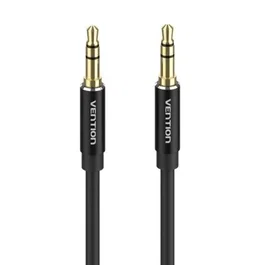 Vention BAXBH Cable Estéreo Jack 3.5 Macho - Jack 3.5 Macho 2m Negro Chapado en Oro TPE Aleación de Aluminio