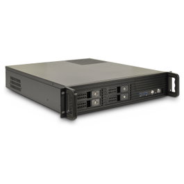 Inter-Tech IPC 2U-2504 Caja Servidor Rack 2U Negro micro ATX Mini-ITX 2 Bahías 2.5" Hot-Swap