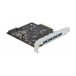 DeLOCK 89026 Tarjeta de expansión PCI Express x4 a 1 x USB Type-C y 4 x USB Tipo-A 10 Gbps