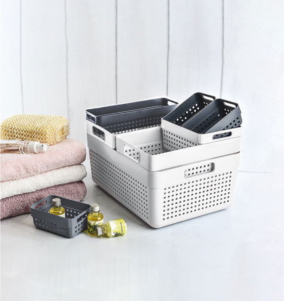 Confortime Set de 2 Cestas Multiusos 15.5 cm x 11.5 cm x 7.5 cm (36 Unidades)