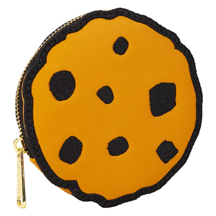 Loungefly Mochila Peluche Cookie Monster Barrio Sésamo con Monedero Extraíble, 22,86x11,43x26,67cm, Felpa y Cuero Vegano